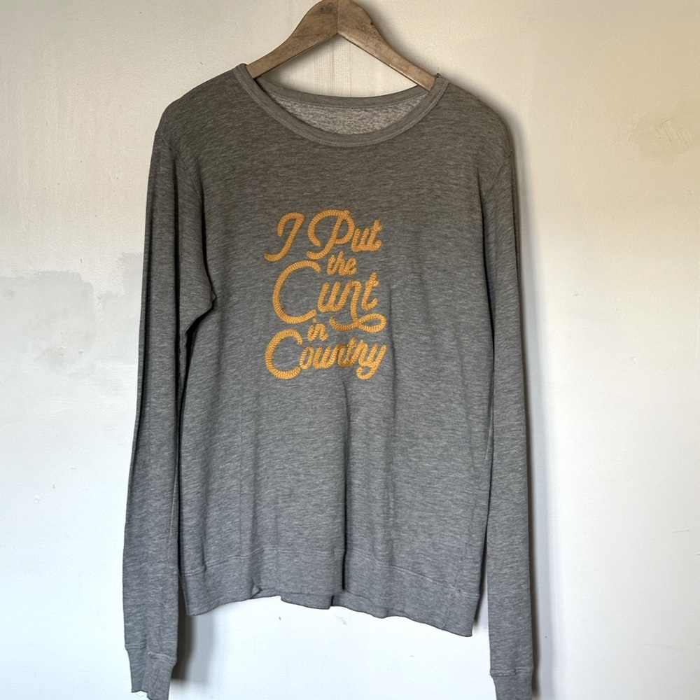Super soft custom Chainstitched sweatshirt.